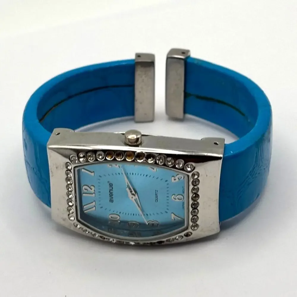 Silver & Blue Avenue Watch